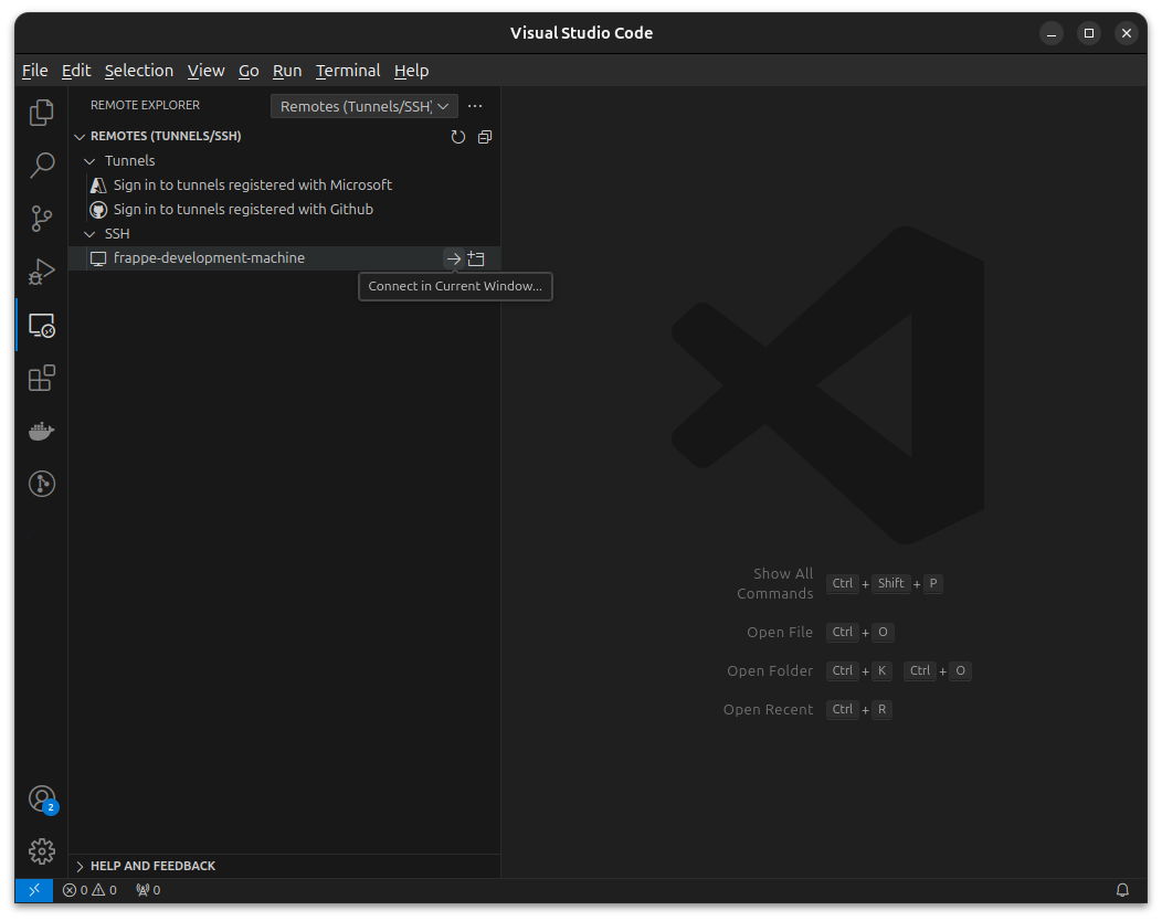 list remote ssh config