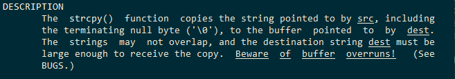 manual strcpy
